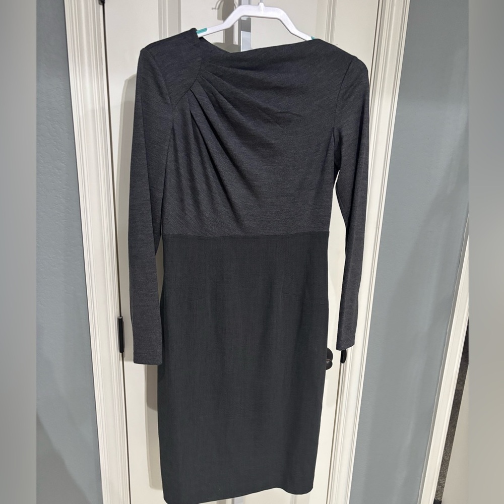 Rickie Freeman for Teri Jon Charcoal Asymmetrical Dress